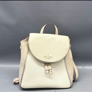 Kate Spade Cream Backpack with Structured Design